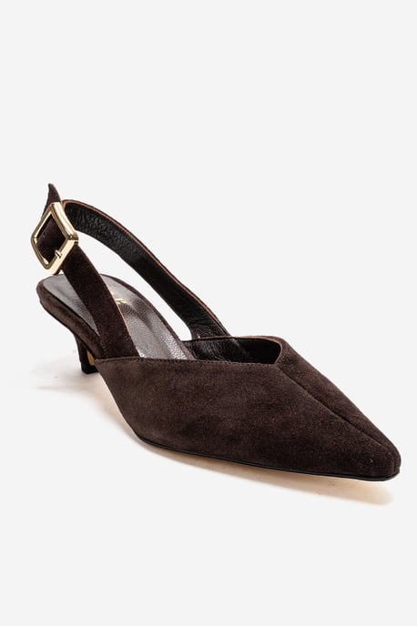 Dioris Leather Slingback Kitten Heel Pump - Image 3