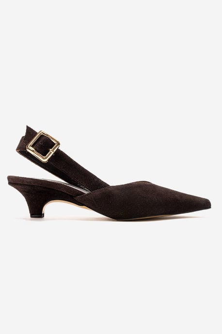 Dioris Leather Slingback Kitten Heel Pump - Image 4