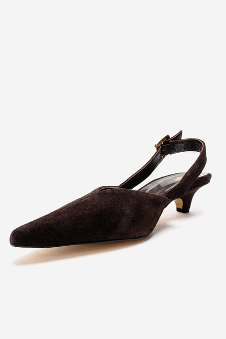 Dioris Leather Slingback Kitten Heel Pump - Image 6