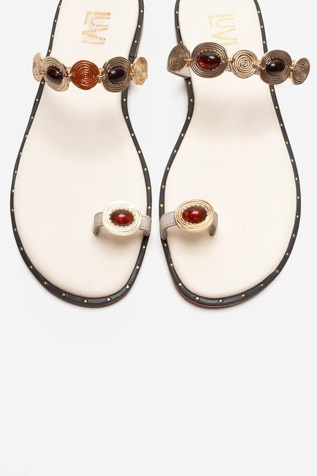 Martinez Leren Teenslippers - Image 2