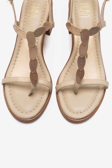 Serona Läder Klacksandal med Blockklack - Image 2