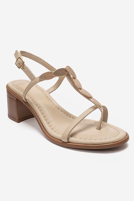 Serona Läder Klacksandal med Blockklack - Image 3
