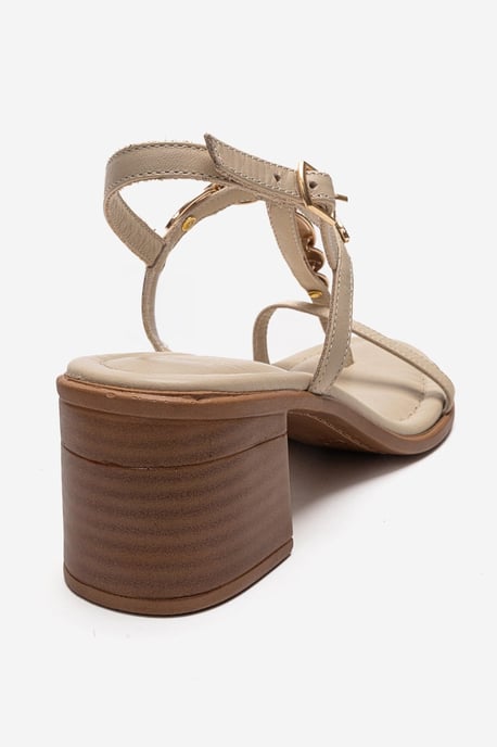 Serona Läder Klacksandal med Blockklack - Image 5