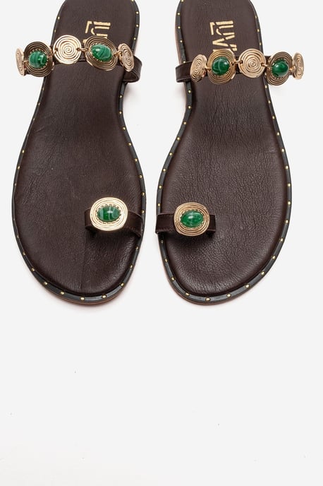 Martinez Leren Teenslippers - Image 2