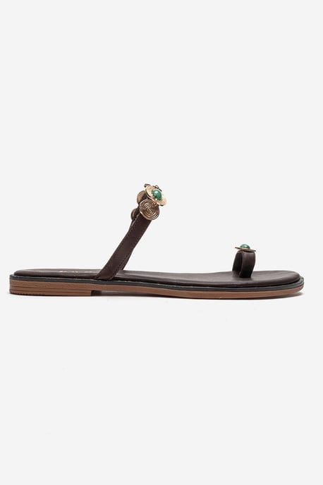 Martinez Leren Teenslippers - Image 4