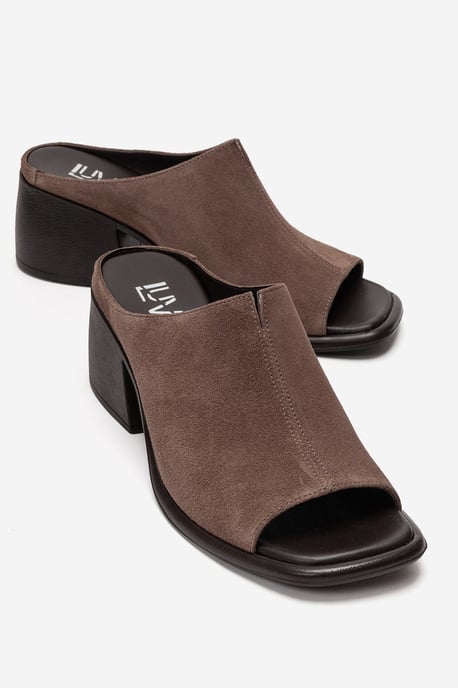 Sorex Läder Klacksandal med Blockklack - Image 1
