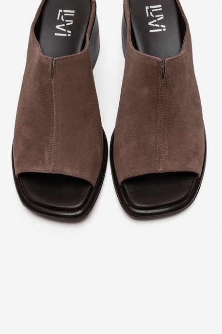 Sorex Läder Klacksandal med Blockklack - Image 2
