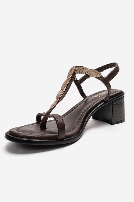 Serona Läder Klacksandal med Blockklack - Image 6