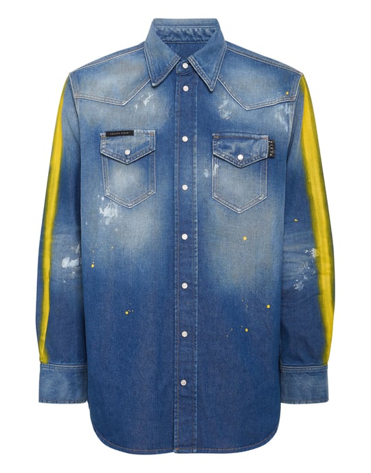 Denim Shirt Ls - Image 1