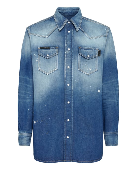 Denim Shirt Ls - Image 1