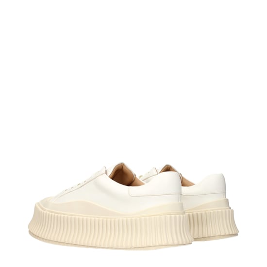 Jil Sander Vita Läder Plattform Sneakers - Image 4