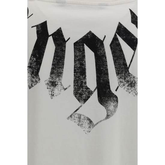 Palm Angels Vit Bomulls-T-shirt - Image 3