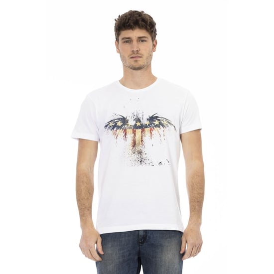 Trussardi Action Vit Bomulls T-shirt för Män - Image 1