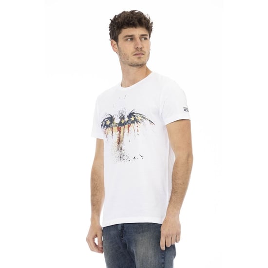 Trussardi Action Vit Bomulls T-shirt för Män - Image 2