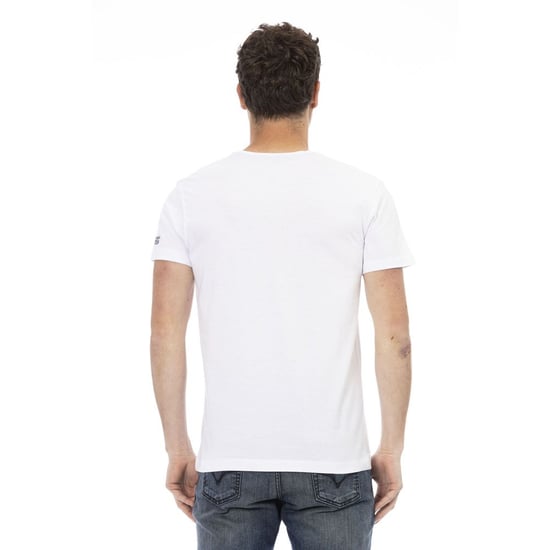 Trussardi Action Vit Bomulls T-shirt för Män - Image 3