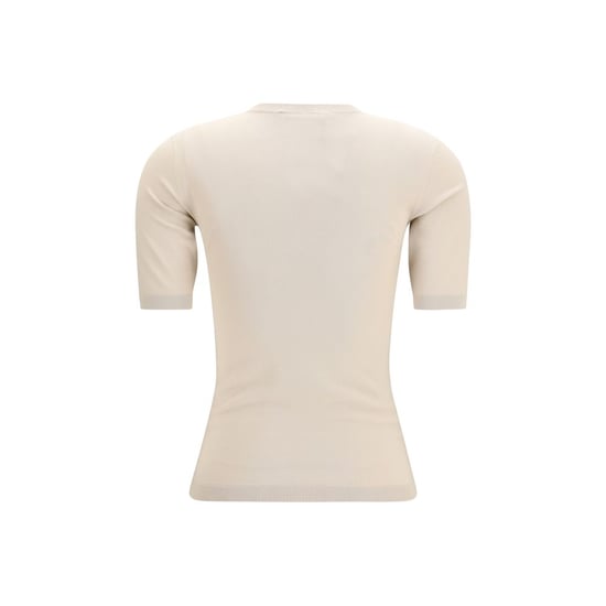 Max Mara Beige Viscose T-Shirt - Image 2