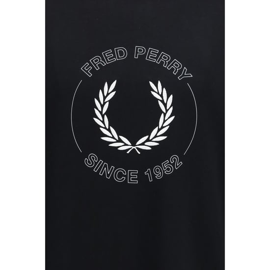 Fred Perry Black Cotton T-Shirt - Image 3