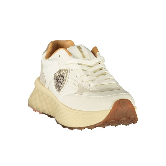 Blauer Beige Poliurethaan Dames Sneaker - Image 2