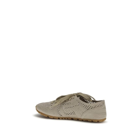 Balmain Beige Katoenen Sport Sneakers - Image 3