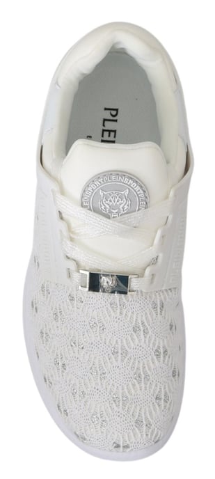 Philipp Plein White Polyester Casual Sneakers Shoes - Image 3
