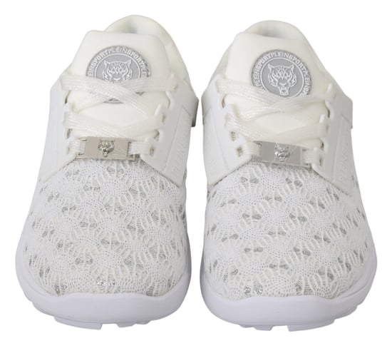 Philipp Plein White Polyester Casual Sneakers Shoes - Image 4