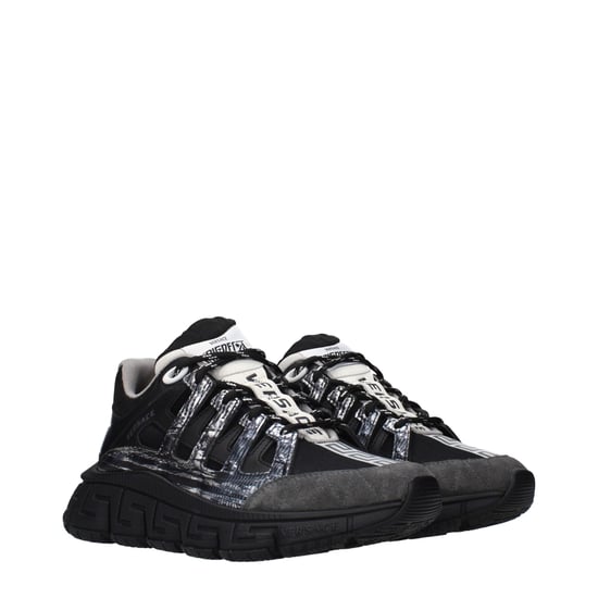 Versace Zwarte Stoffen Sport Sneakers - Image 2