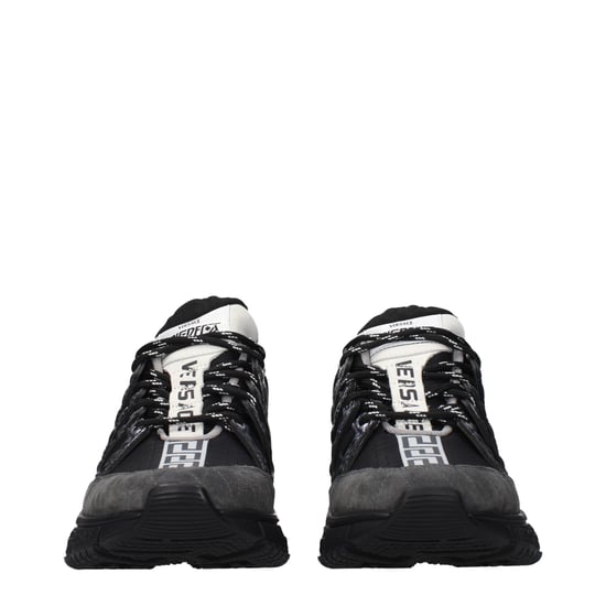 Versace Zwarte Stoffen Sport Sneakers - Image 3
