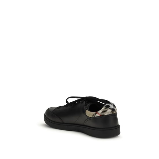 Burberry Zwarte Kalfsleren Bos Taurus Lage Sneakers - Image 3