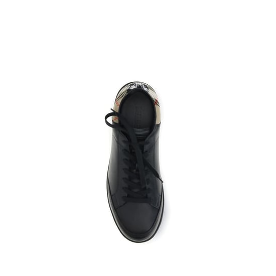Burberry Zwarte Kalfsleren Bos Taurus Lage Sneakers - Image 4