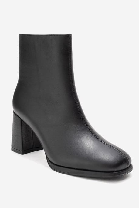 Napoli Leather Block Heel Boot (Women) - Image 1
