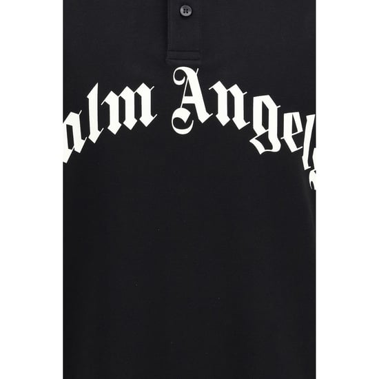 Palm Angels Zwarte Katoenen Polo shirt - Image 3