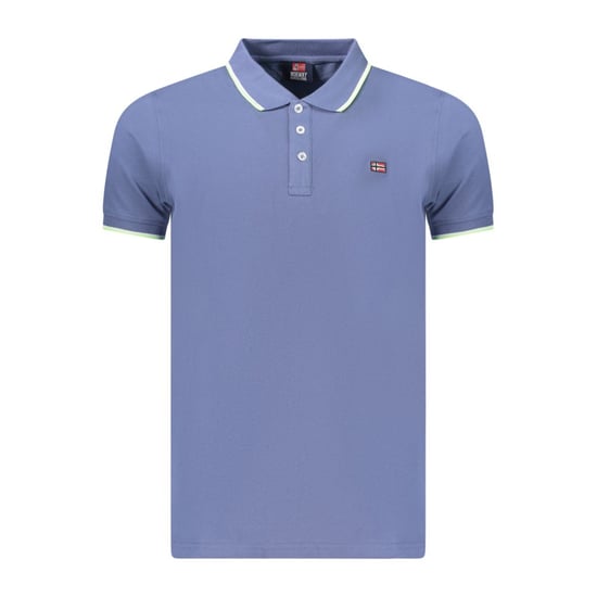 Norway 1963 Blue Cotton Men's Polo Shirt - Image 1
