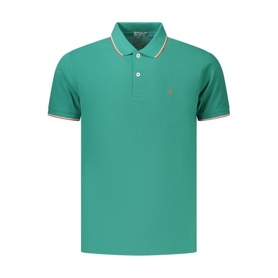 Coveri Moving Green Cotton Men's Polo Shirt - Image 1
