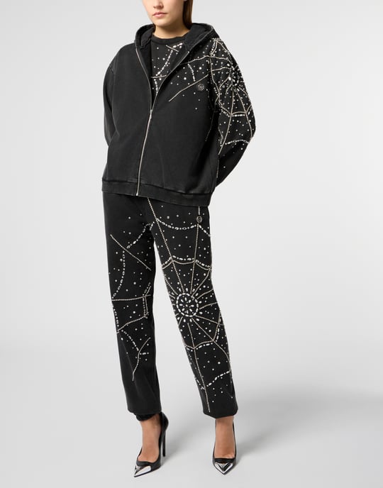 Washed Joggers Spiderweb Strass - Image 4