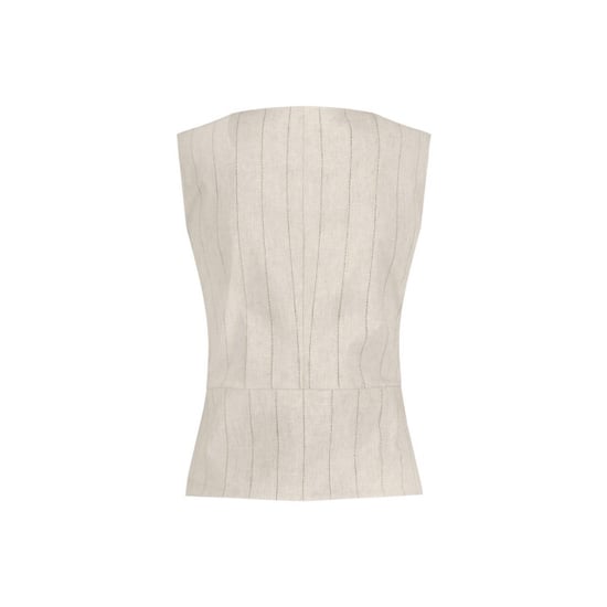 Studio Anneloes Rebekka pinstripe gilet zand dessin - Image 2