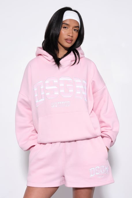DSGN Studio Stripe Applique Oversized Hoodie - Image 4