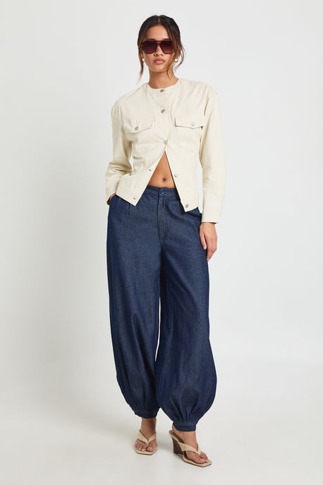 Chambray Harem Trousers - Image 1