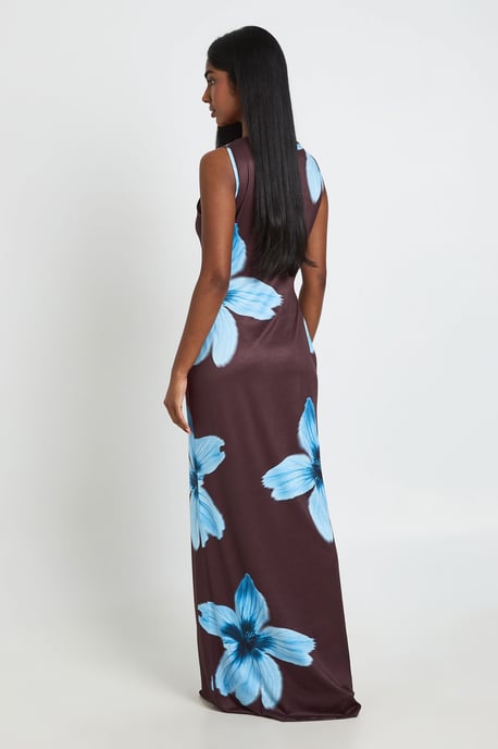 Basic Slash Neck Super Soft Maxi Dress - Image 2