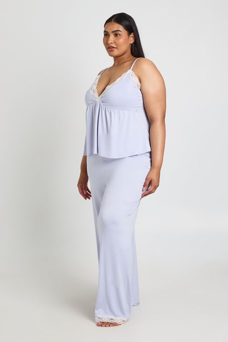 Plus Babydoll Pyjama Top And Trouser Set - Image 3