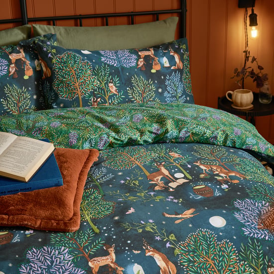 Furn Woodland Ritual Reversible Duvet Cover Set, Navy - Image 3