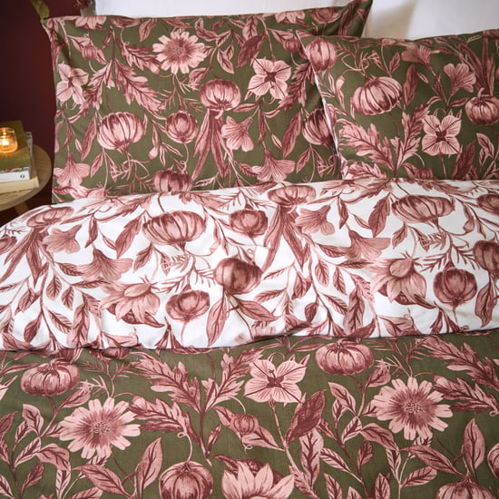Wylder Autumn Garden Reversible Duvet Cover Set, Rose - Image 2