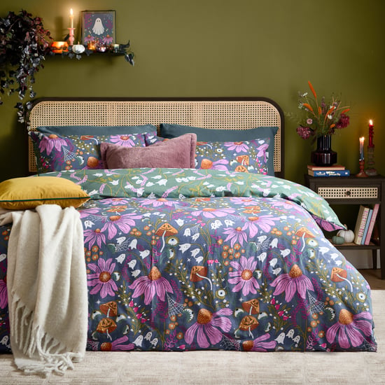 Furn Ghoul Gardens Halloween Reversible Duvet Cover Set, Multi - Image 1