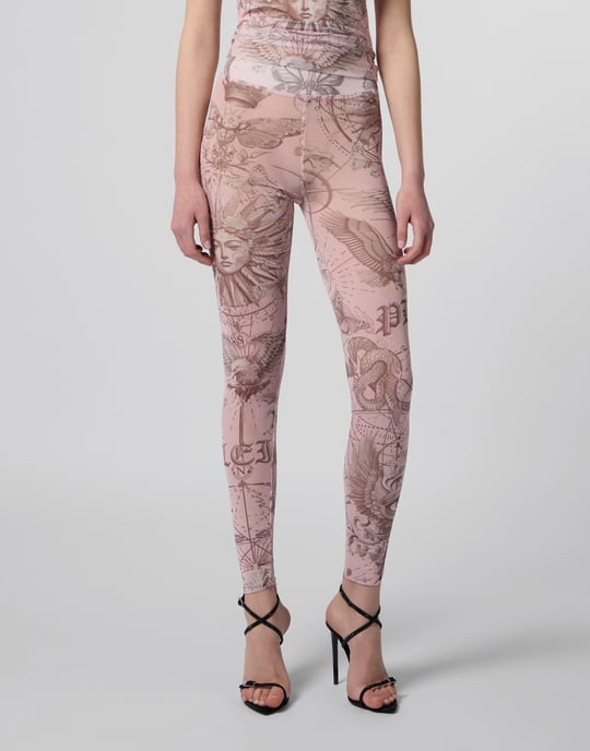 Tyllleggings med fjärilstatuering - Image 2