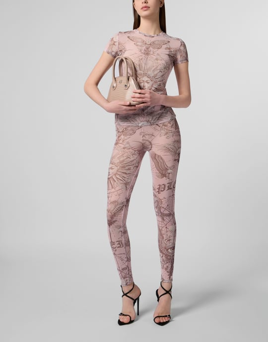 Tyllleggings med fjärilstatuering - Image 4
