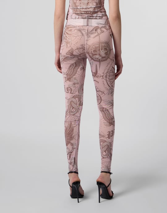 Tyllleggings med fjärilstatuering - Image 5