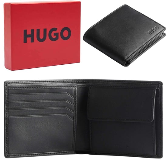 Hugo Boss Mens Leather Wallet Subway_4cc Coin Pocket Bifold Credit Cardholder - Image 1