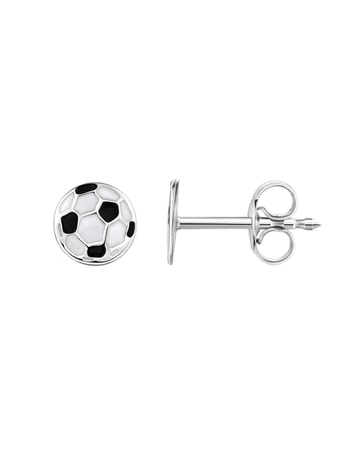 Zeeme for Kids Stud earrings 925/- Sterling Silber rhodiniert Fußball - Image 2