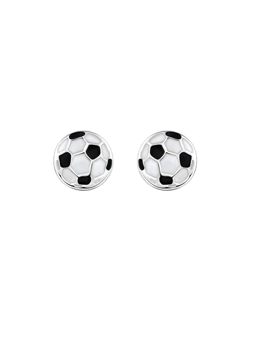 Zeeme for Kids Stud earrings 925/- Sterling Silber rhodiniert Fußball - Image 3