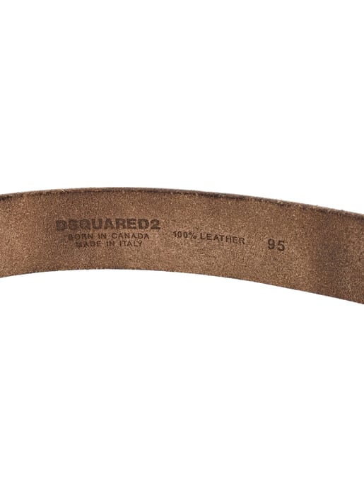 Craquele Läderbälte med Logotypspänne - Image 3
