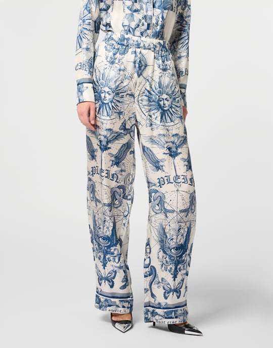 Sidenpyjamasbyxor fjärilstatuering - Image 2